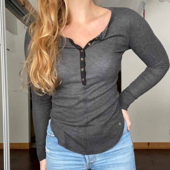 Abercrombie & Fitch long sleeve henley - Picture 1 of 3